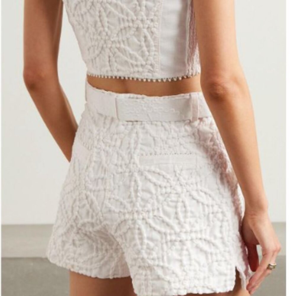 CHARO RUIZ IBIZA Ramie-blend Cloque Shorts Sz Small - Picture 2 of 10
